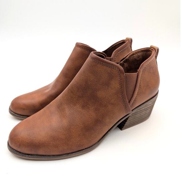 Dr. Scholl's Laurel Women's Ankle Boots Almond Toe Brown Size US8.5 EU39 - Picture 1 of 12